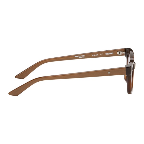  BONNIE CLYDE Brown Checkmate Sunglasses 241067F005038