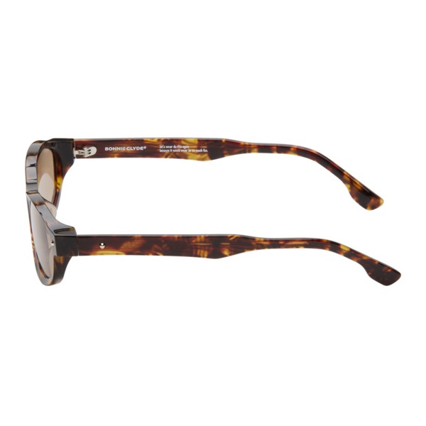  BONNIE CLYDE SSENSE Exclusive Brown Rollercoaster Sunglasses 241067M134015