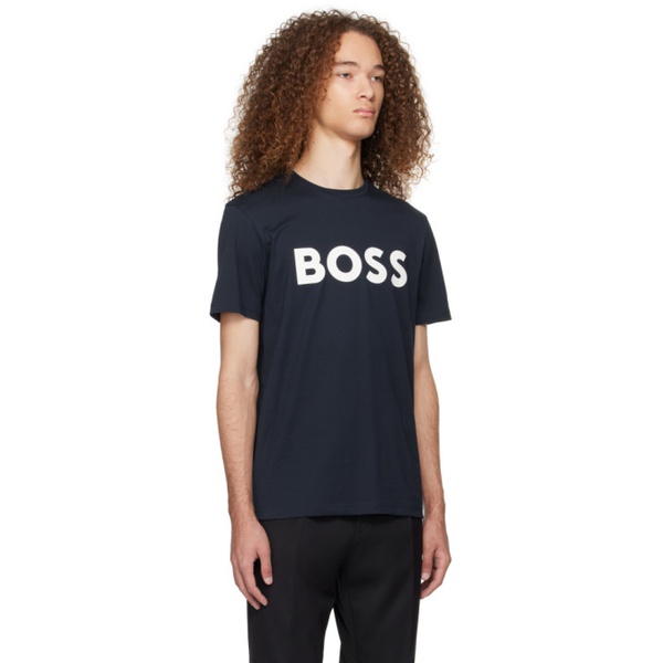  BOSS Navy Printed T-Shirt 241085M213034