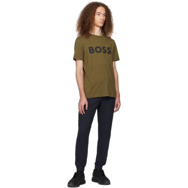  BOSS Khaki Printed T-Shirt 241085M213035