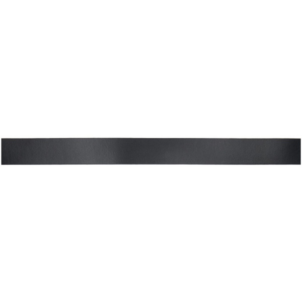  BOSS Black Italian-Leather Signature-Stripe Hardware Belt 241085M131012
