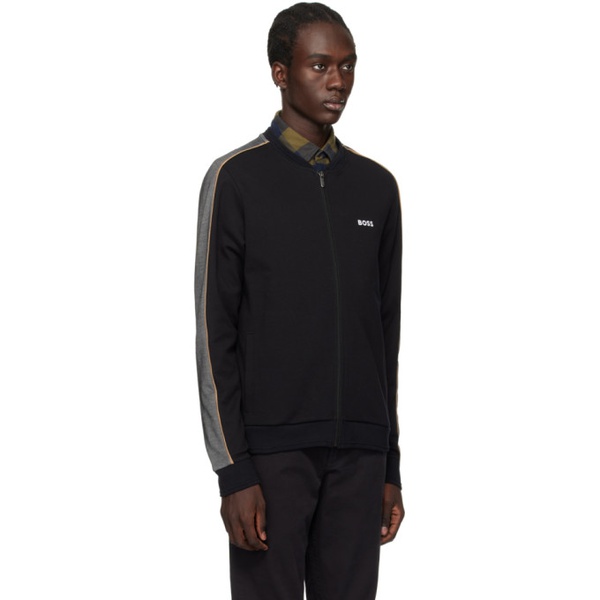  BOSS Black Embroidered Track Jacket 241085M202010