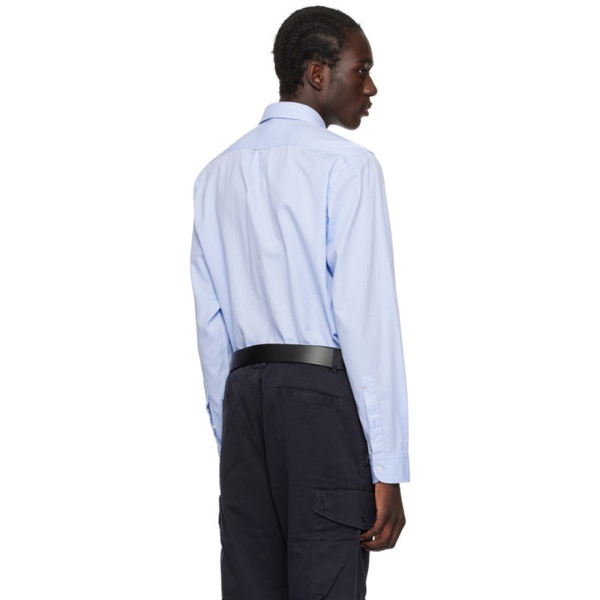  BOSS Blue Button-Down Shirt 241085M192013