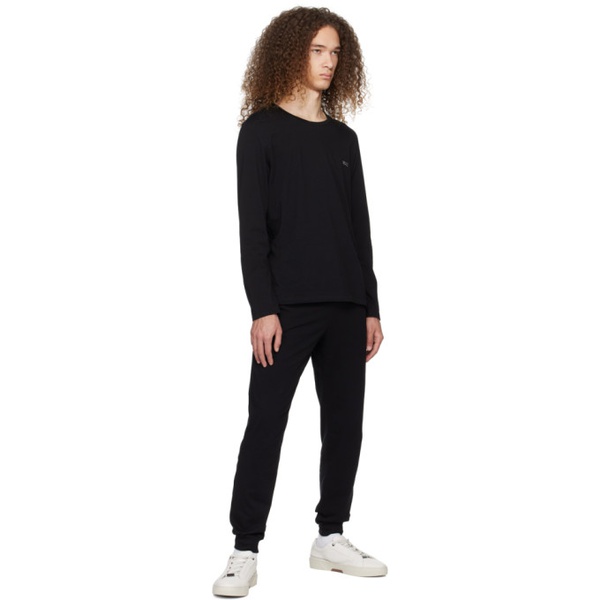  BOSS Black Embroidered Long Sleeve T-Shirt 241085M213005
