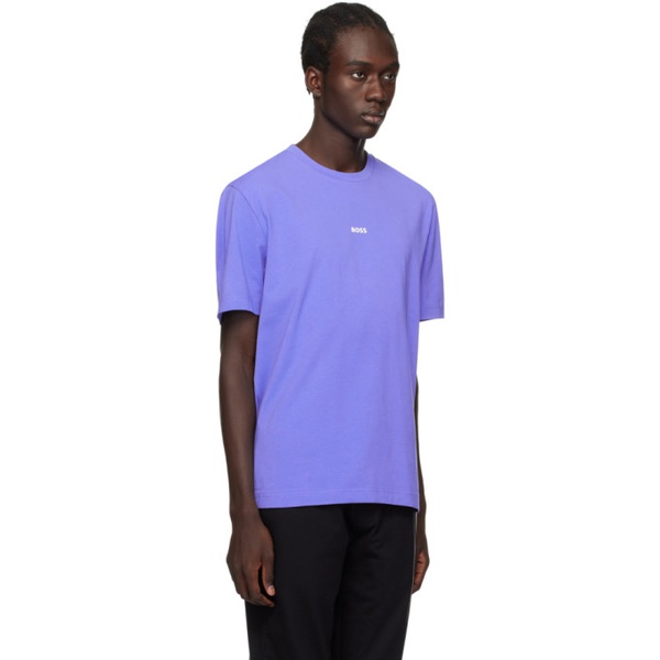 BOSS Purple Bonded T-Shirt 241085M213039