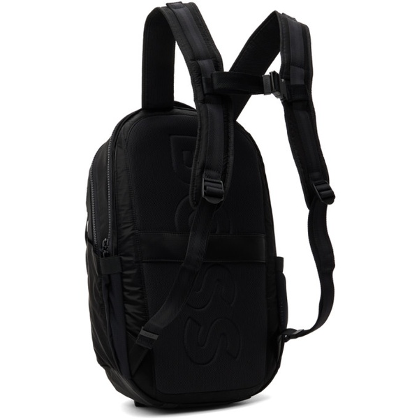  BOSS Black Multi-Pocket Outline Logo Backpack 241085M166001