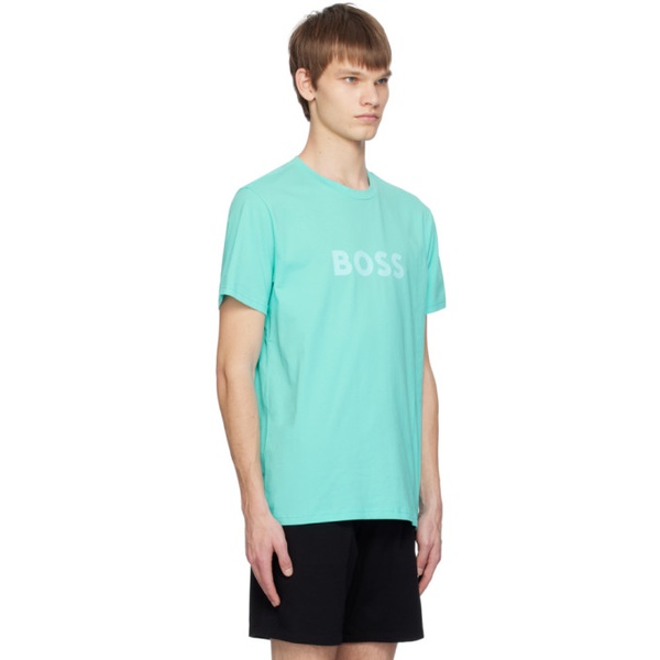  BOSS Blue Crewneck T-Shirt 241085M213052