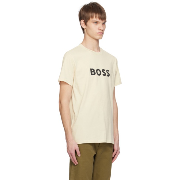  BOSS Beige Crewneck T-Shirt 241085M213054