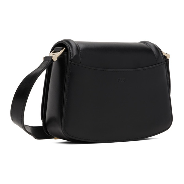  BOSS Black Leather Saddle Bag 241085F048000