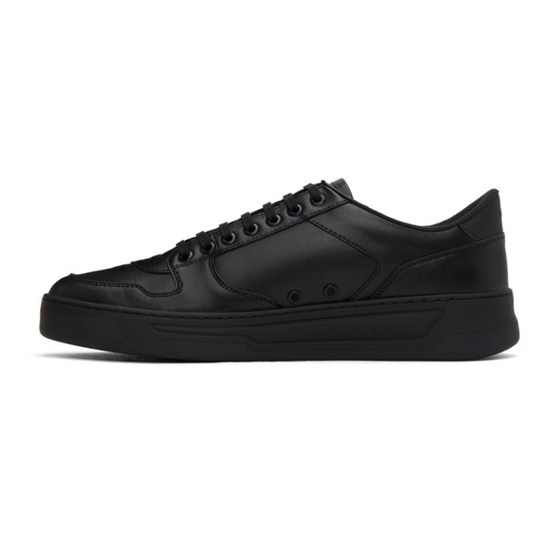  BOSS Black Leather Sneakers 231085M237018