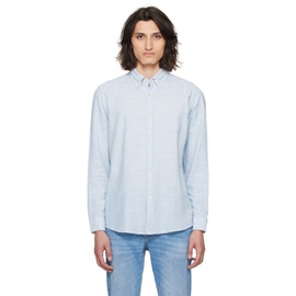 BOSS Blue Button Shirt 241085M192035