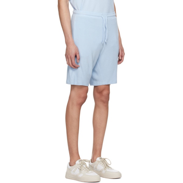  BOSS Blue Embroidered Shorts 241085M193022