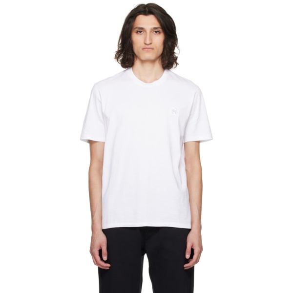  BOSS White Double Monogram T-Shirt 241085M213055