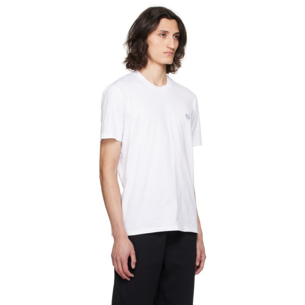 BOSS White Double Monogram T-Shirt 241085M213055