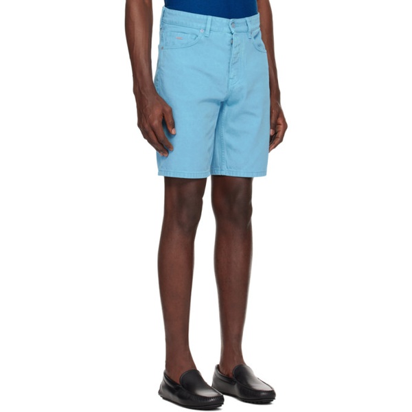  BOSS Blue Relaxed-Fit Denim Shorts 241085M193034
