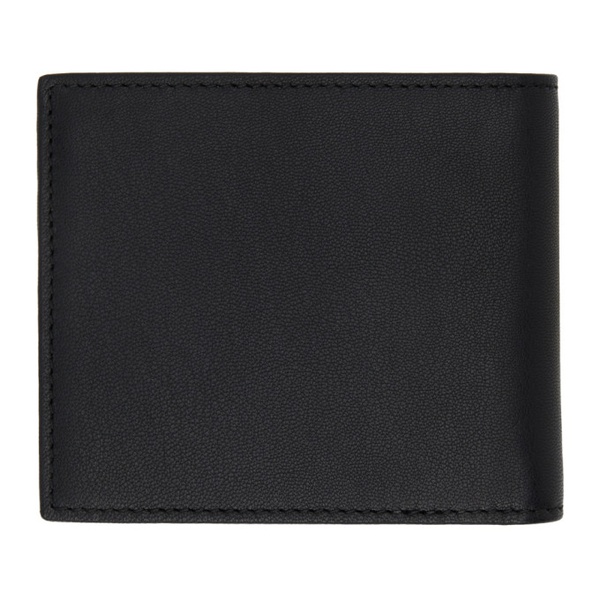  Black Matte Leather Embossed Logo Wallet 241085M164013