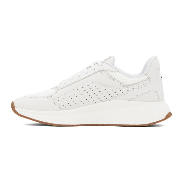  BOSS White Lace-Up Sneakers 241085M237029