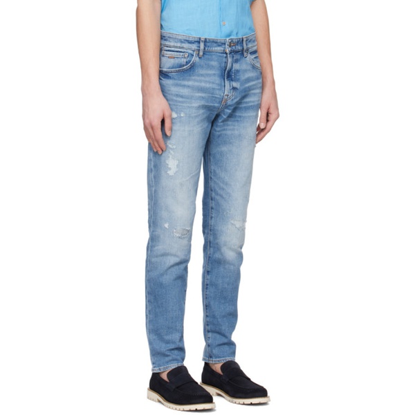  BOSS Blue Faded Jeans 241085M186012