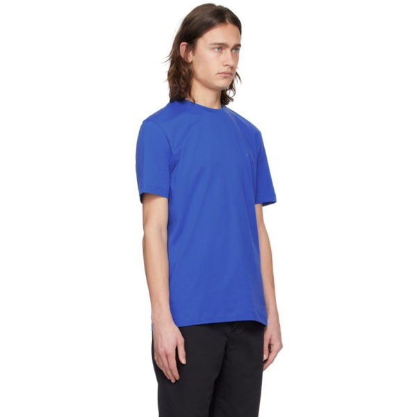  BOSS Blue Rubber-Print T-Shirt 241085M213089