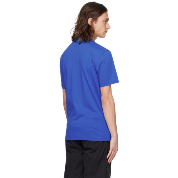  BOSS Blue Rubber-Print T-Shirt 241085M213089