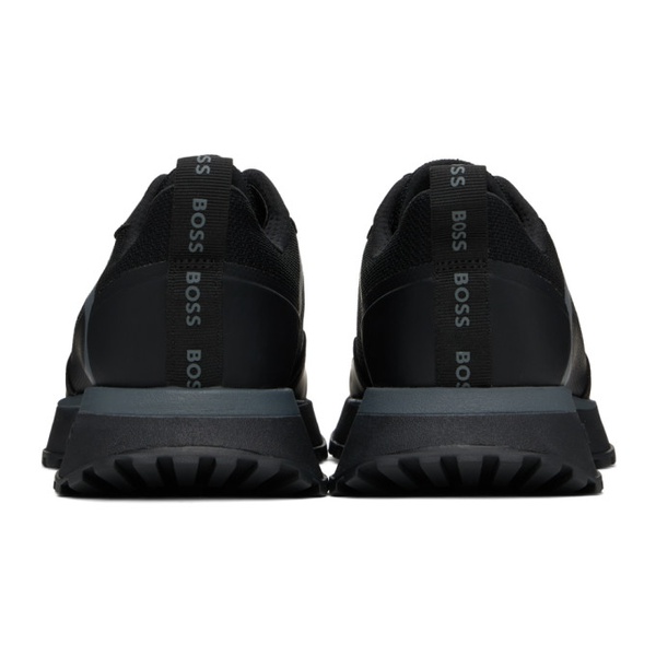  BOSS Black Mixed Material Sneakers 241085M237057