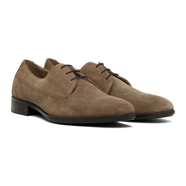  BOSS Taupe Lace-Up Derbys 241085M225005