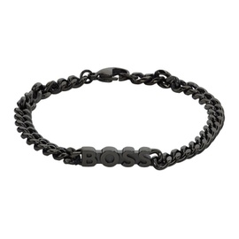 BOSS Gunmetal Chain Bracelet 232085M142002