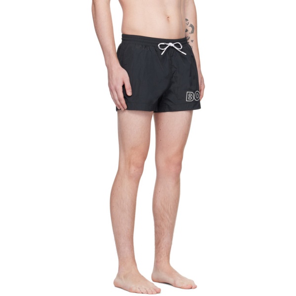  BOSS Black Printed Swim Shorts 231085M208007