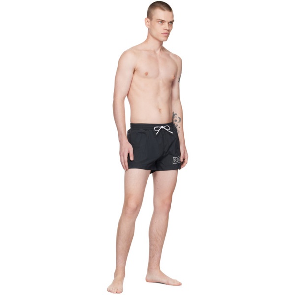  BOSS Black Printed Swim Shorts 231085M208007