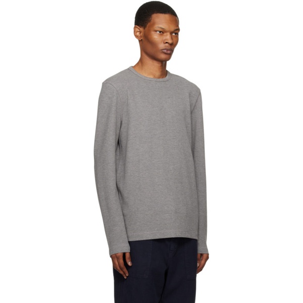  BOSS Gray Slim-Fit Long Sleeve T-Shirt 231085M204027