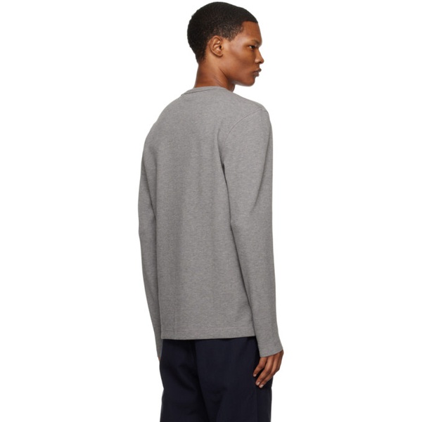  BOSS Gray Slim-Fit Long Sleeve T-Shirt 231085M204027
