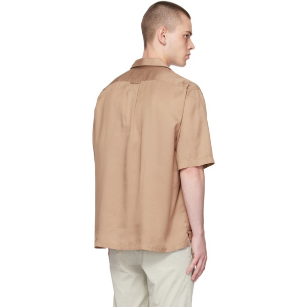  BOSS Beige Regular-Fit Shirt 231085M192026