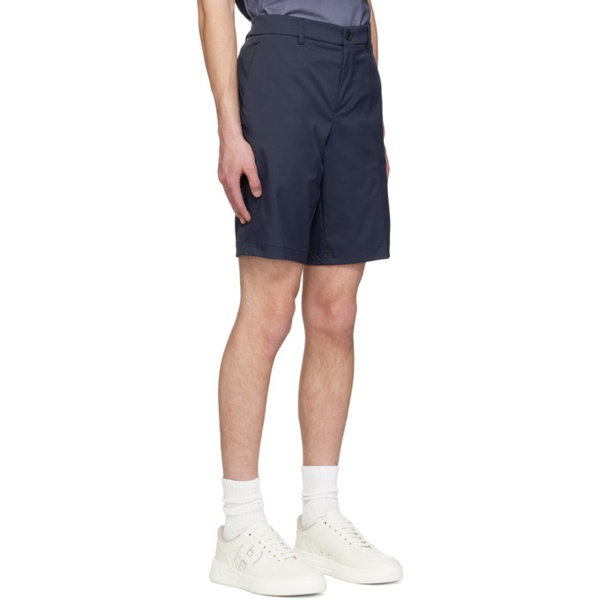  BOSS Navy Slim-Fit Shorts 231085M193036