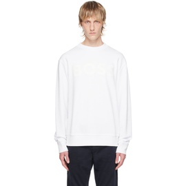BOSS White Bonded Sweatshirt 242085M204010