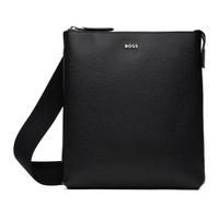 BOSS Black Structured Leather Pouch 242085M170015