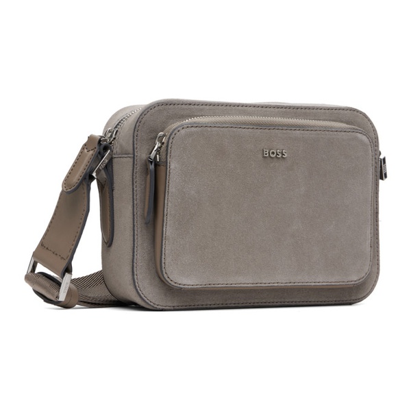  BOSS Taupe Suede Bag 242085M170005