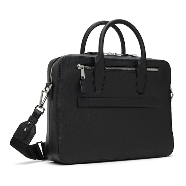  BOSS Black Grained Leather Briefcase 242085M167006