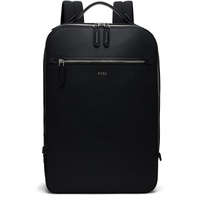 BOSS Black Leather Backpack 242085M166004