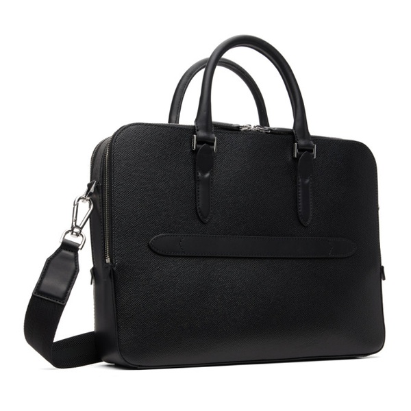  BOSS Black Structured Leather Briefcase 242085M167002