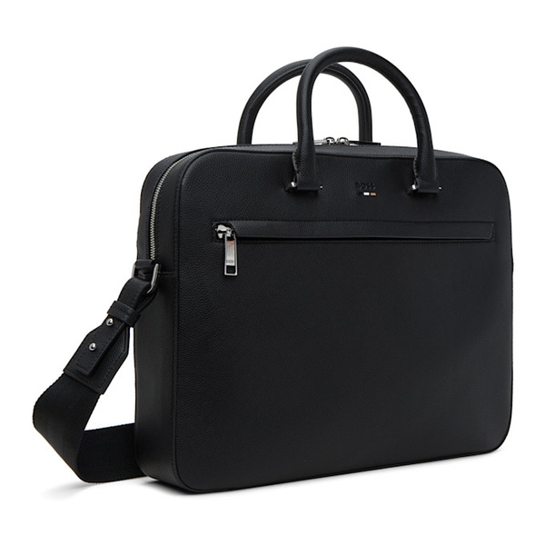  BOSS Black Faux-Leather Briefcase 241085M167008