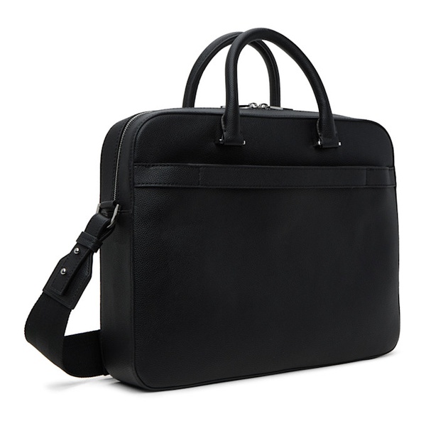  BOSS Black Faux-Leather Briefcase 241085M167008