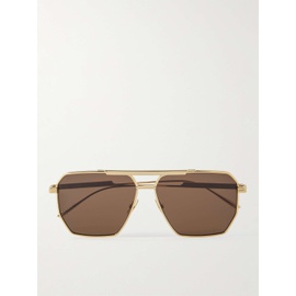 보테가 베네타 BOTTEGA VENETA EYEWEAR Aviator-Style Gold-Tone Sunglasses 1647597324193367
