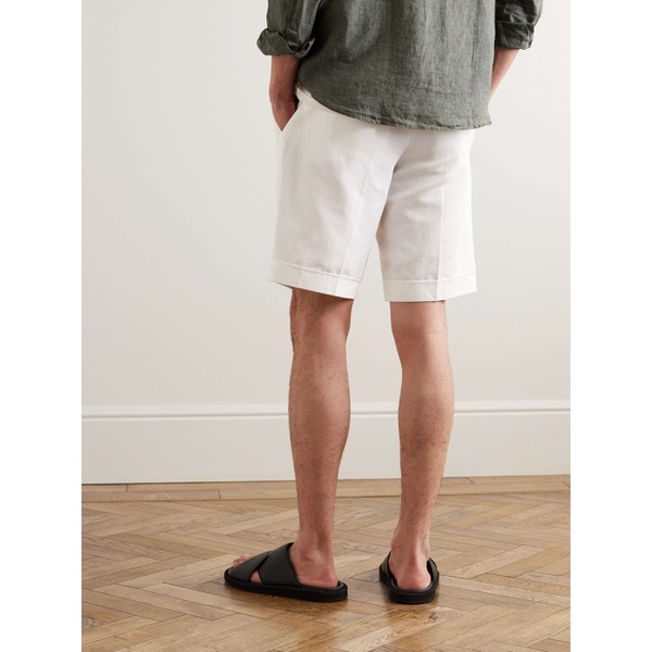  브리오니 BRIONI Lerici Straight-Leg Linen and Cotton-Blend Shorts 1647597322936055