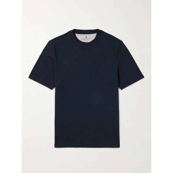  브루넬로 쿠치넬리 BRUNELLO CUCINELLI Cotton and Silk-Blend Jersey T-Shirt 1647597328856199