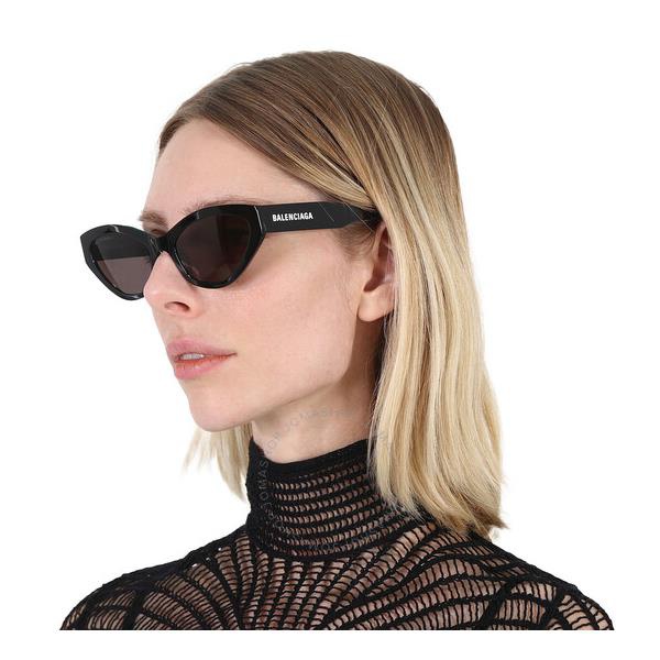 발렌시아가 발렌시아가 Balenciaga Grey Cat Eye Ladies Sunglasses BB0306S 001 57