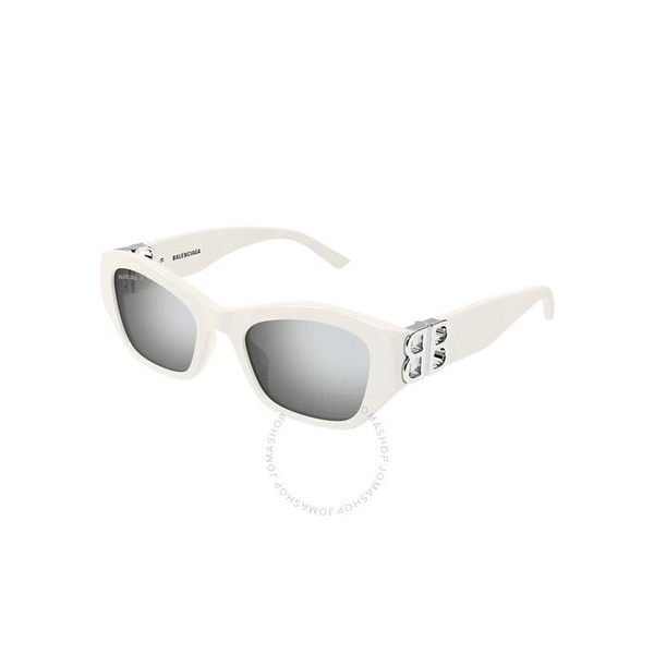 발렌시아가 발렌시아가 Balenciaga Silver Rectangular Ladies Sunglasses BB0311SK 003 53