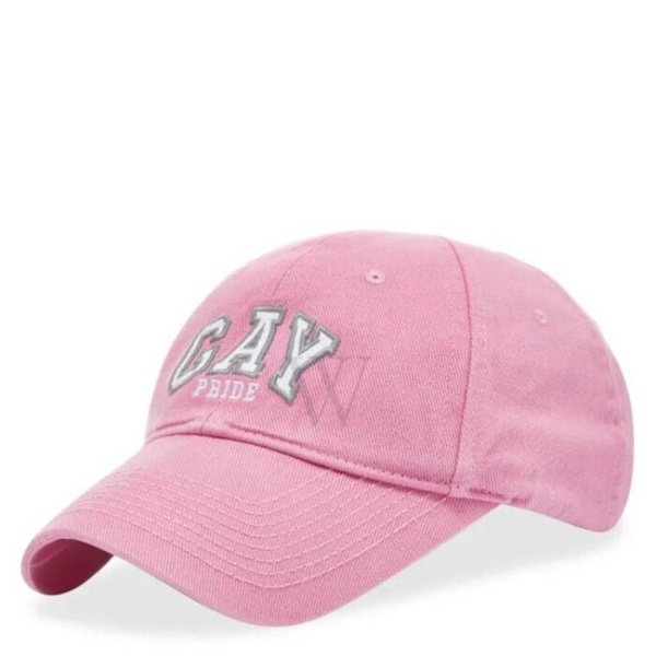 발렌시아가 발렌시아가 Balenciaga Light Pink Gay Pride 2021 Logo Cap, Size Small 670810 410B2 5900