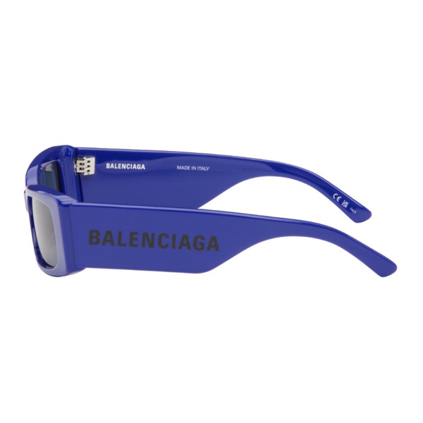 발렌시아가 발렌시아가 Balenciaga Blue Rectangular Sunglasses 241342M134091