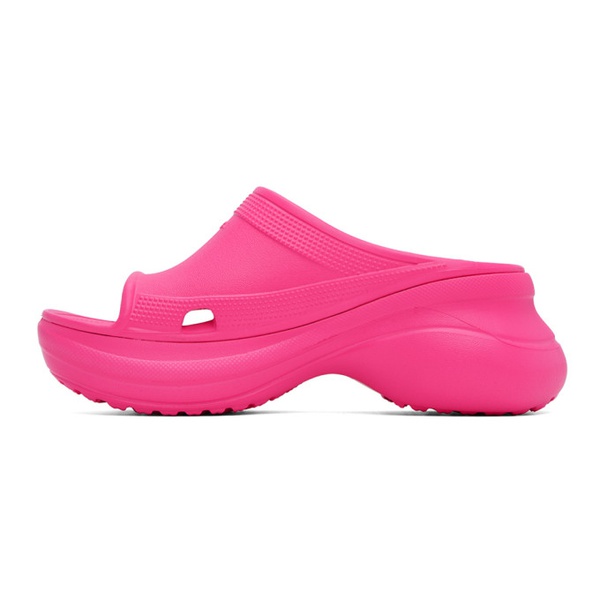발렌시아가 발렌시아가 Balenciaga Pink Crocs 에디트 Edition Pool Slides 222342F124014
