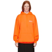 발렌시아가 Balenciaga Orange Political Campaign Medium Fit Hoodie 212342F097023